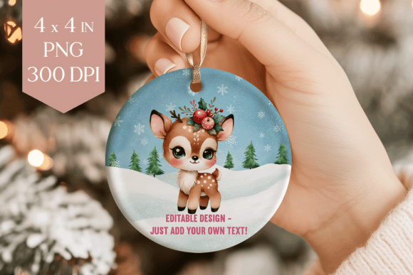 Download Baby Deer Christmas Ornament PNG - Premium Resources