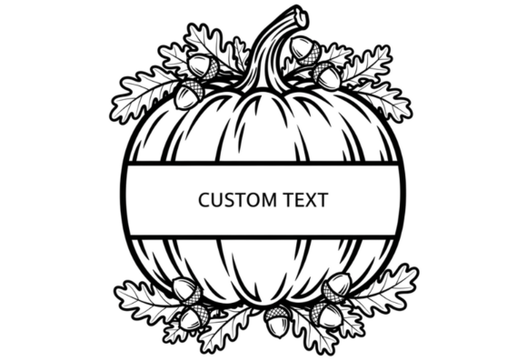 Download Monogram Pumpkin SVG Oak Leaves Fall - Pumpkin svg Collection