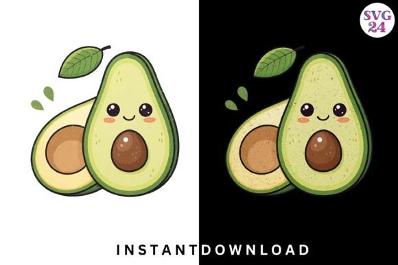 Download Kawaii Avocado Png - Avocado png Collection
